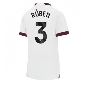 Manchester City Ruben Dias #3 Koszulka Wyjazdowych Kobiety 2023-24 Krótki Rękaw